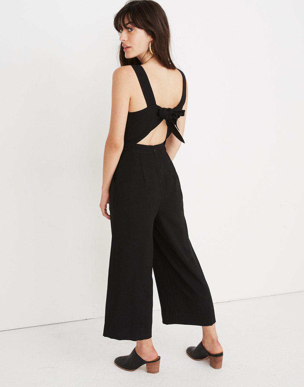 madewell bow back jumpsuit