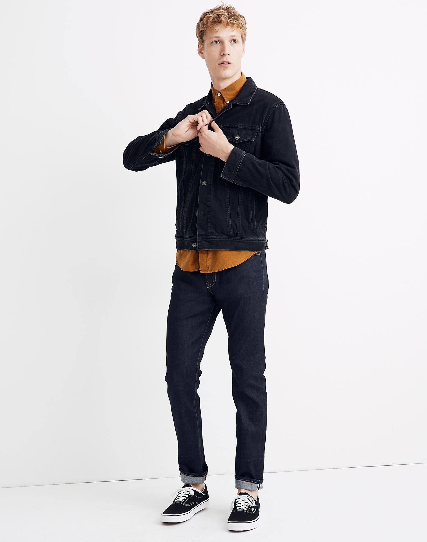 Madewell Denim Slim Authentic Flex Selvedge Jeans In Resin Rinse in ...