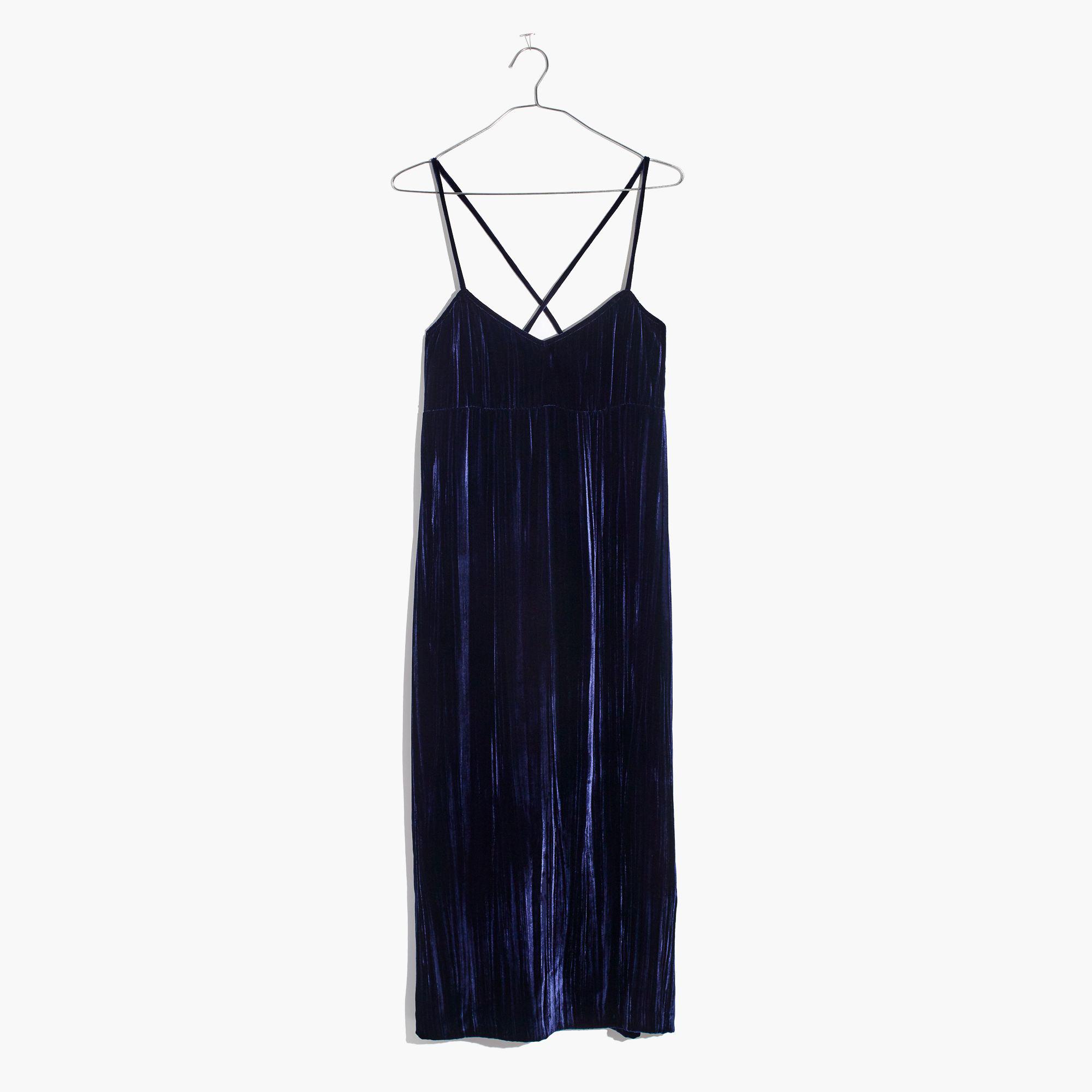 madewell green velvet dress