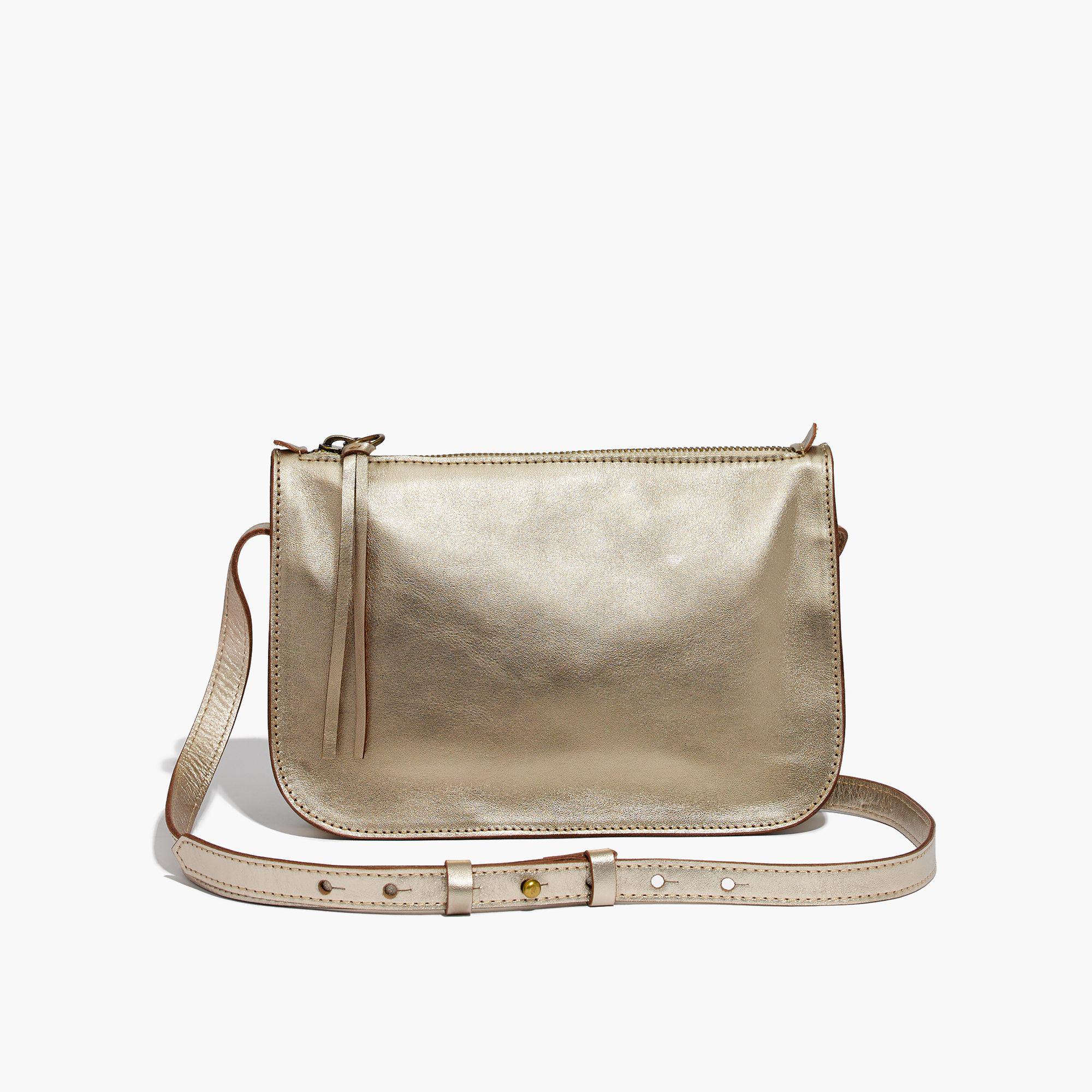 Madewell Leather The Simple Crossbody Bag In Metallic - Lyst