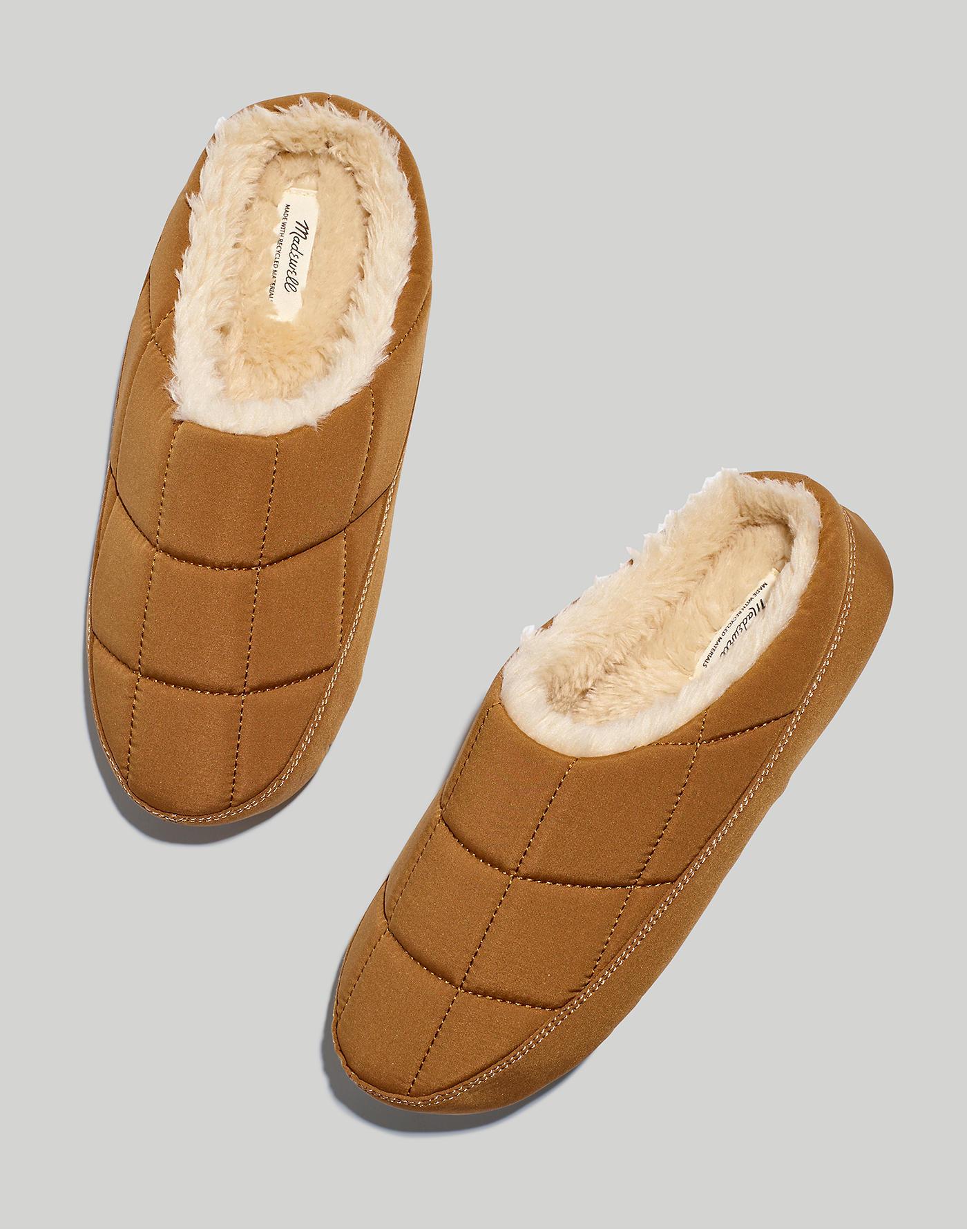 MW The Quilted Jacqueline Slipper In Recycled Nylon in Natural | Lyst