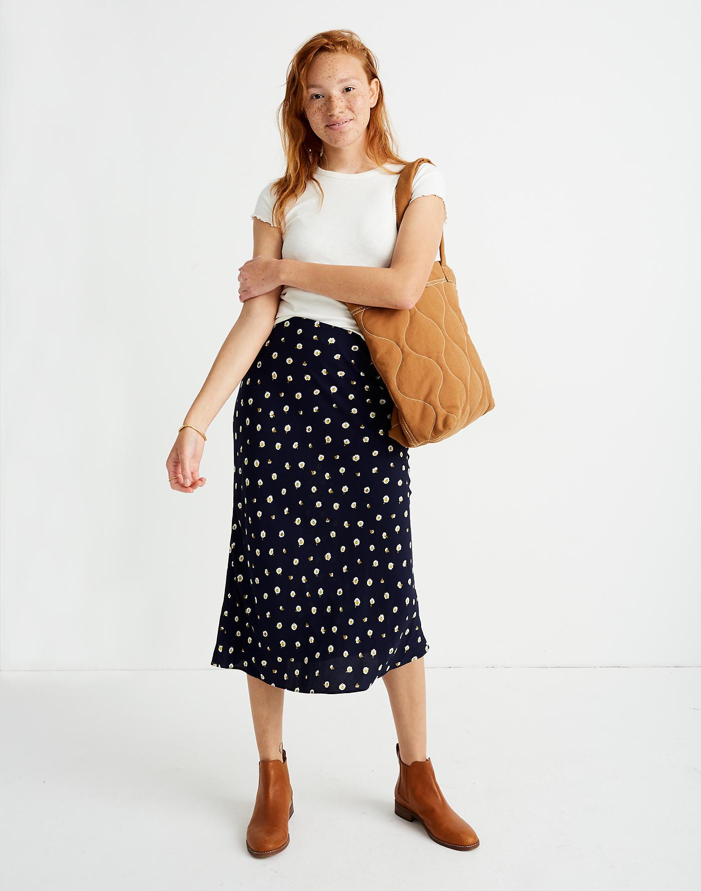 polka dot slip skirt
