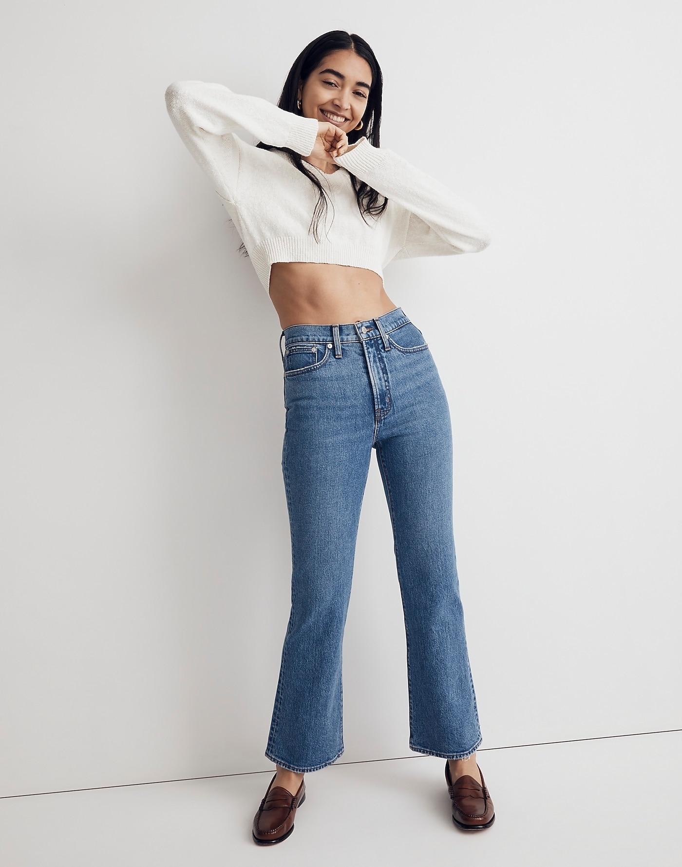MW The Perfect Vintage Flare Crop Jean In Earlwood Wash in Blue Lyst