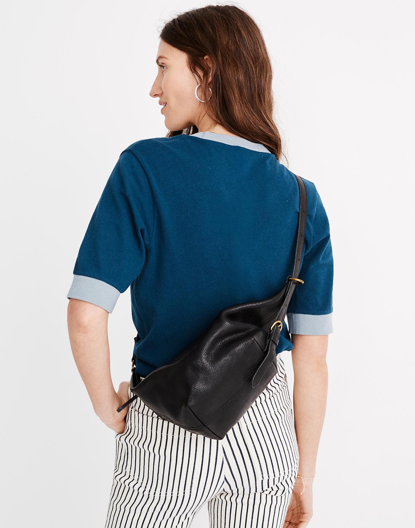 pit Diplomat out of service Madewell The Leather Sling Bag in Black | Lyst