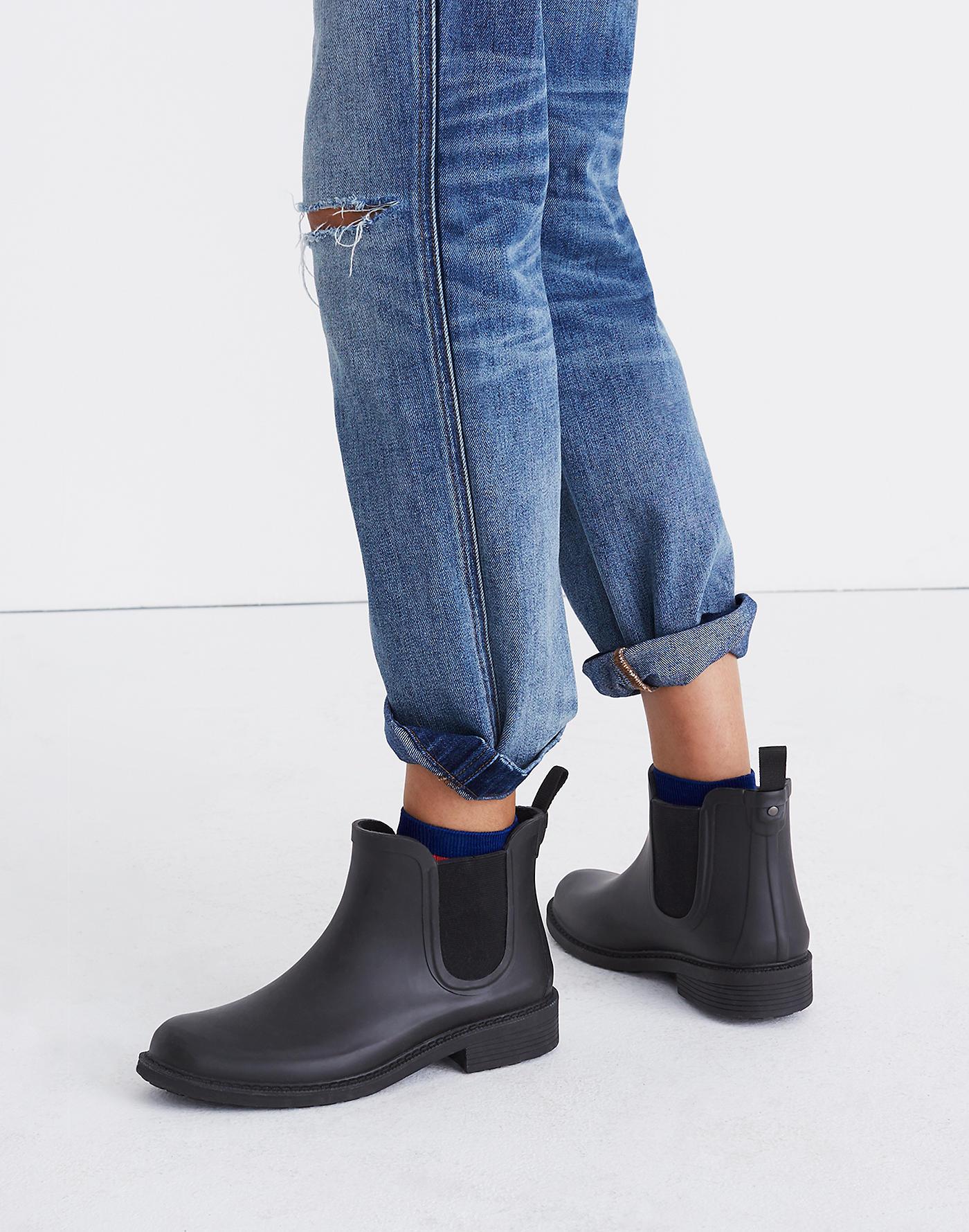 Download Madewell Cotton The Chelsea Rain Boot in Black - Lyst