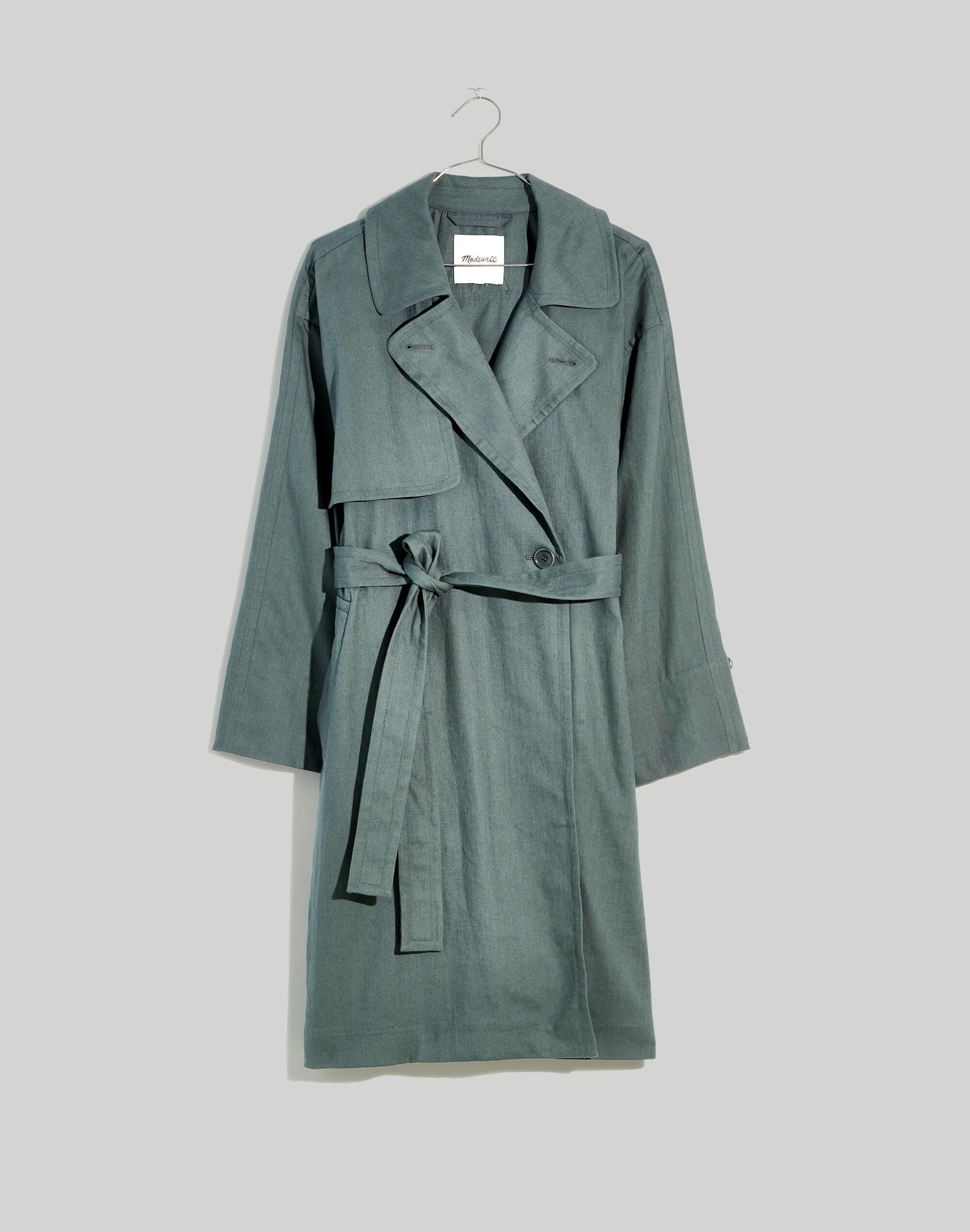 MW Plus Textural Trench Coat in Blue Lyst