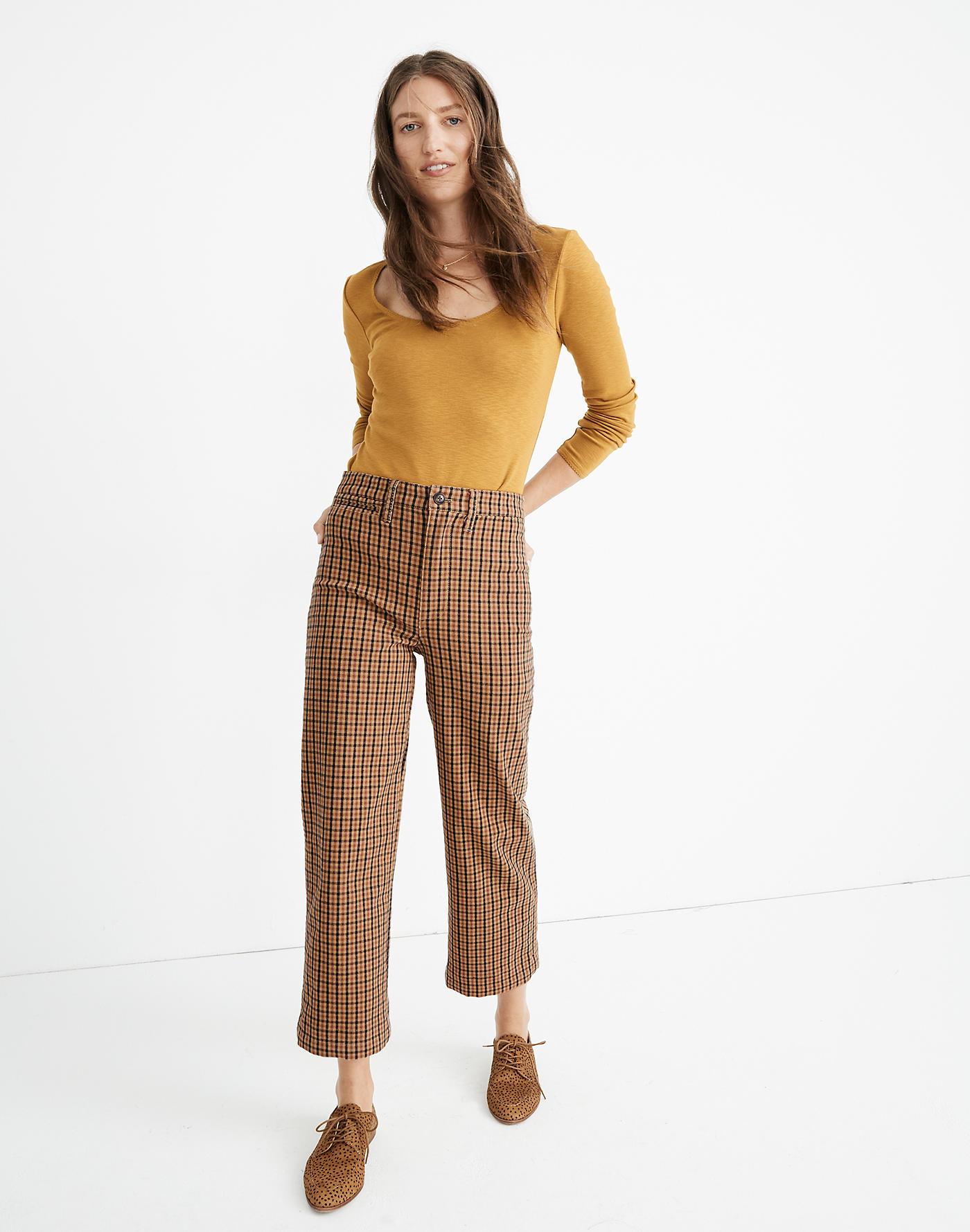 Slim Emmett Wide-leg Crop Pants 