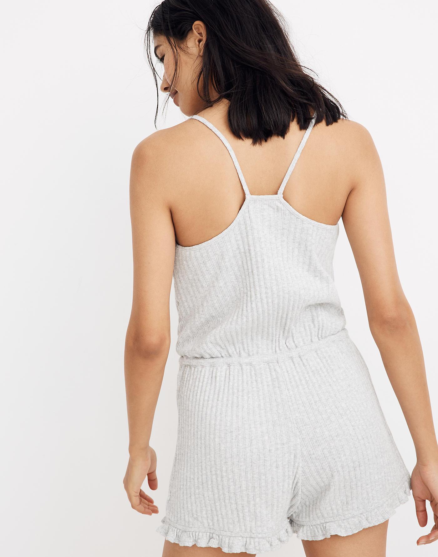 Madewell Cotton Ruffled Pajama Romper Lyst