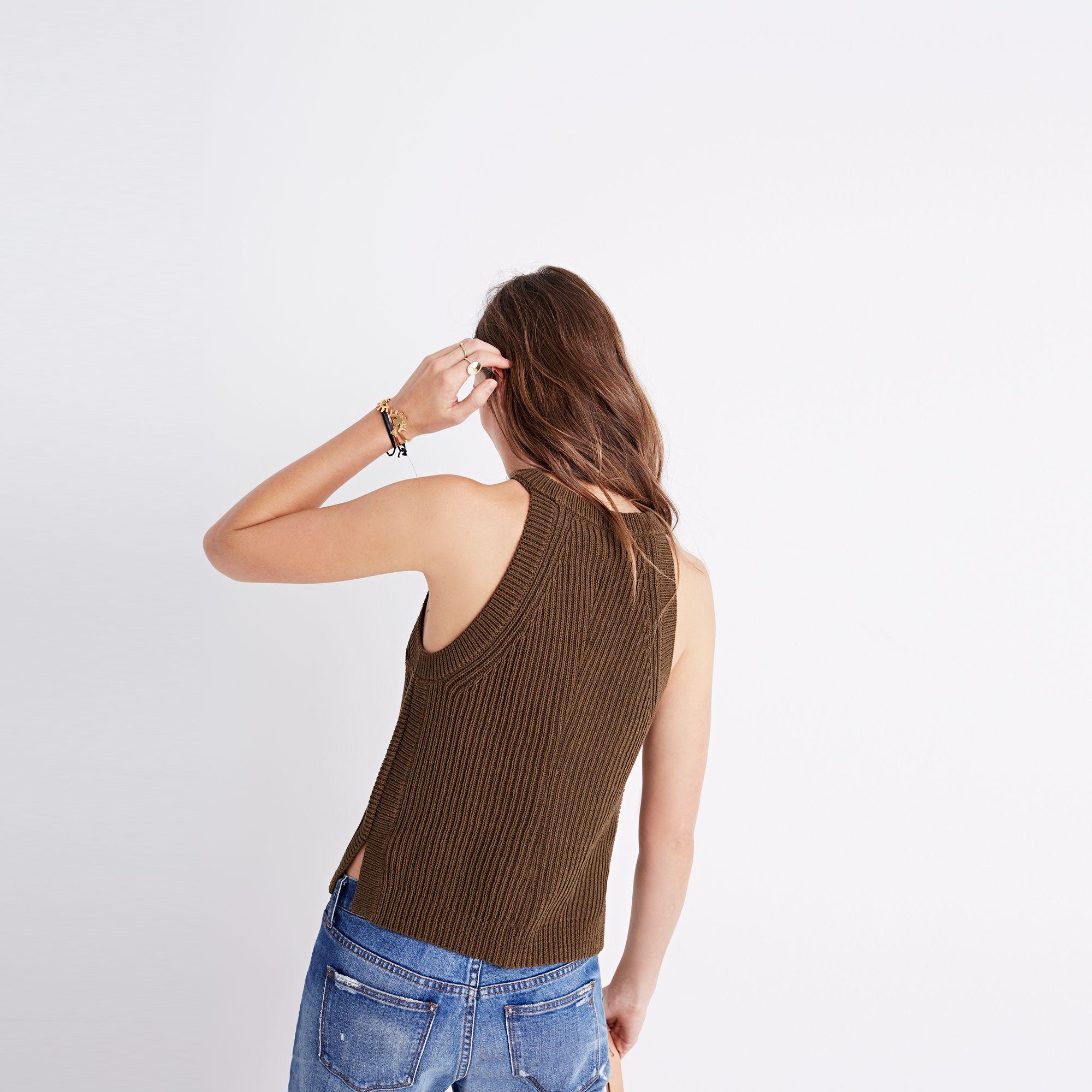 madewell valley sweater tank