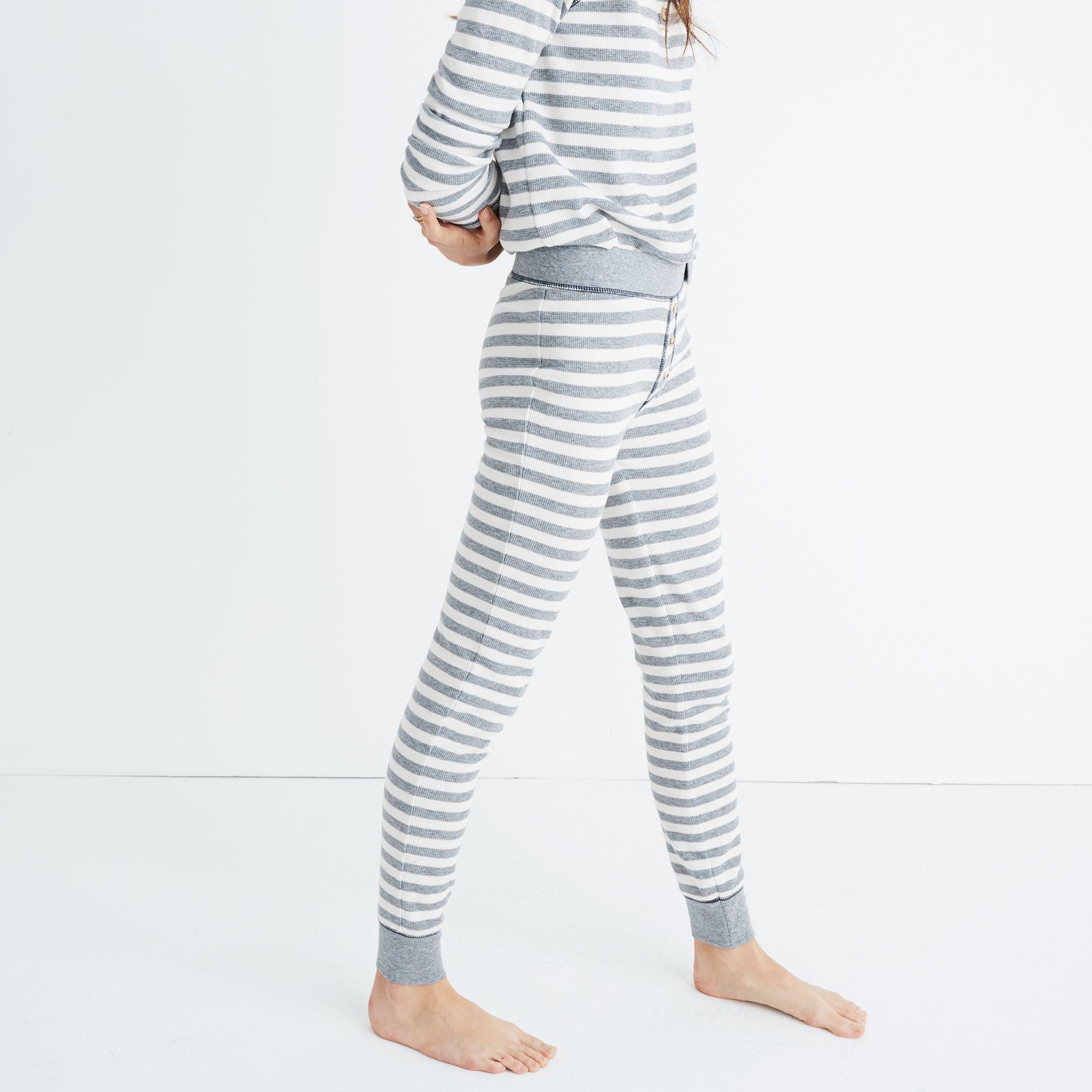 Lyst Madewell Striped Pajama Leggings in Gray