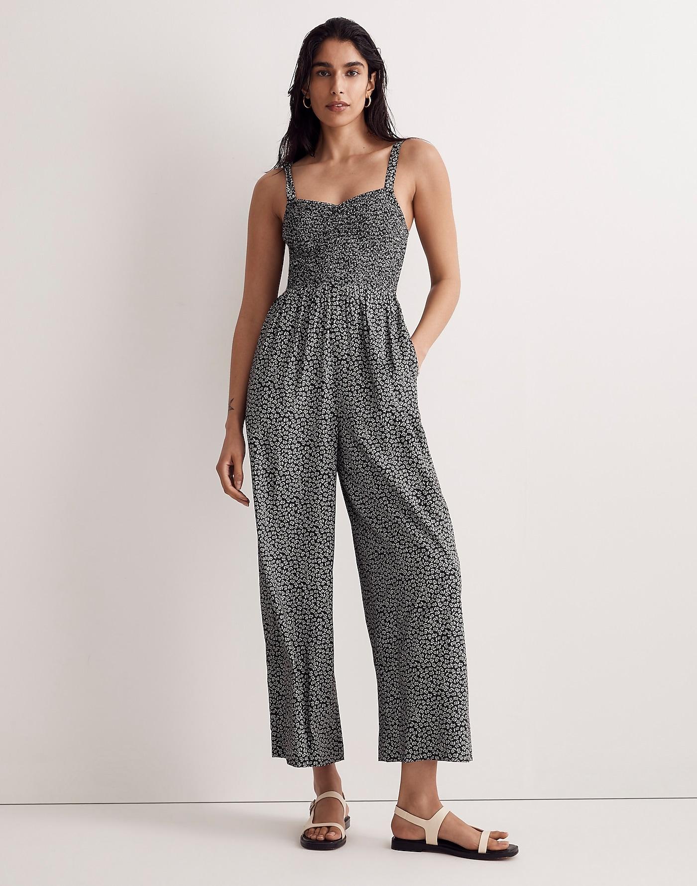 MW Lucie Wide-leg Jumpsuit In Micro Daisy | Lyst