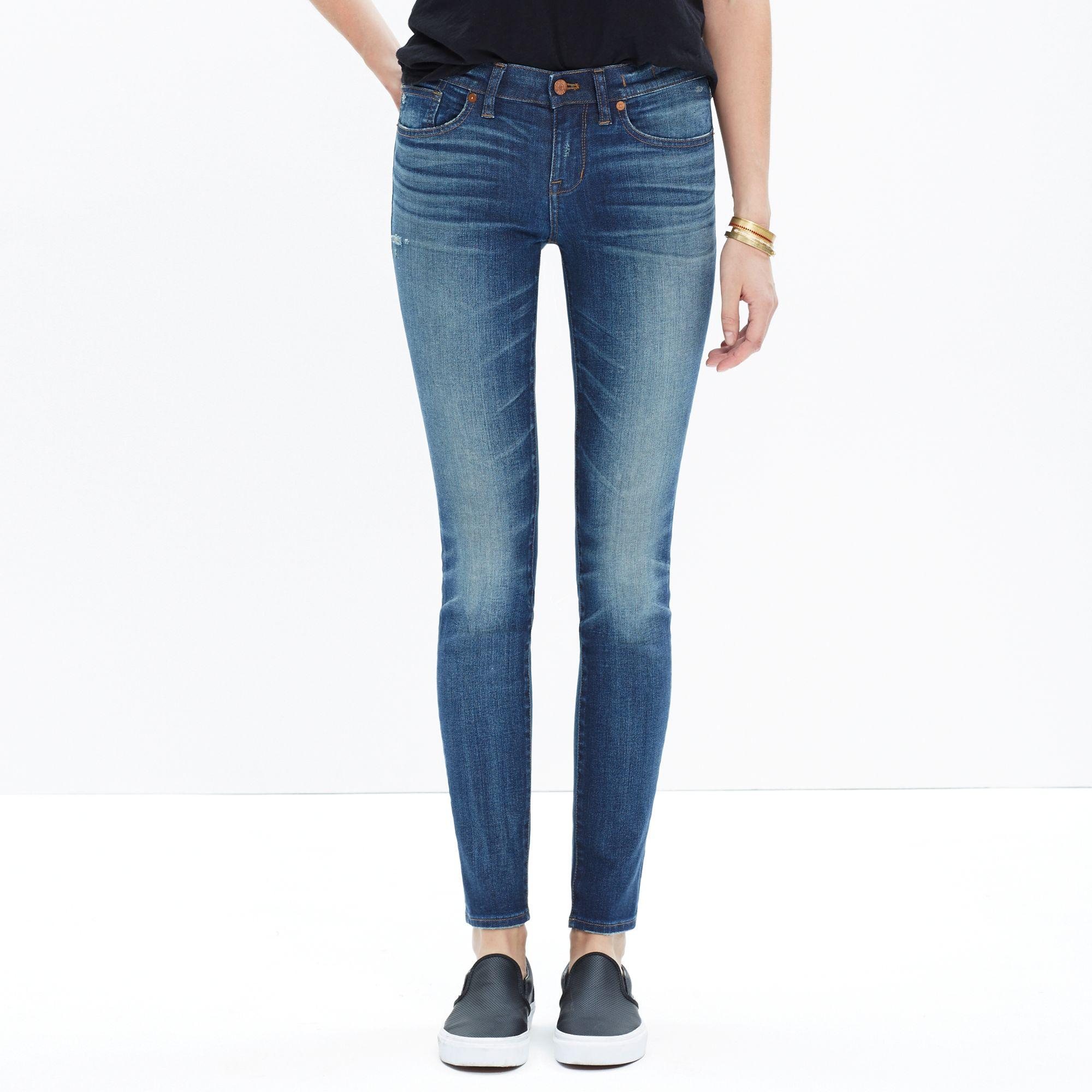 Madewell Denim Skinny Skinny Jeans In Edmonton Wash in Blue - Lyst