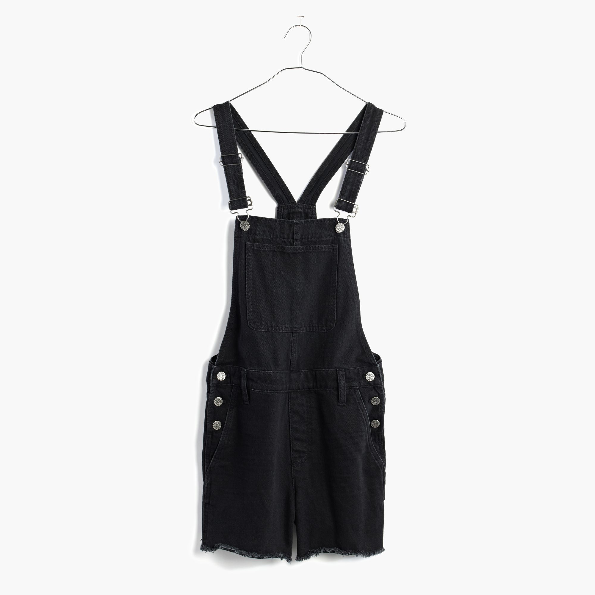 adirondack short overalls in washed black