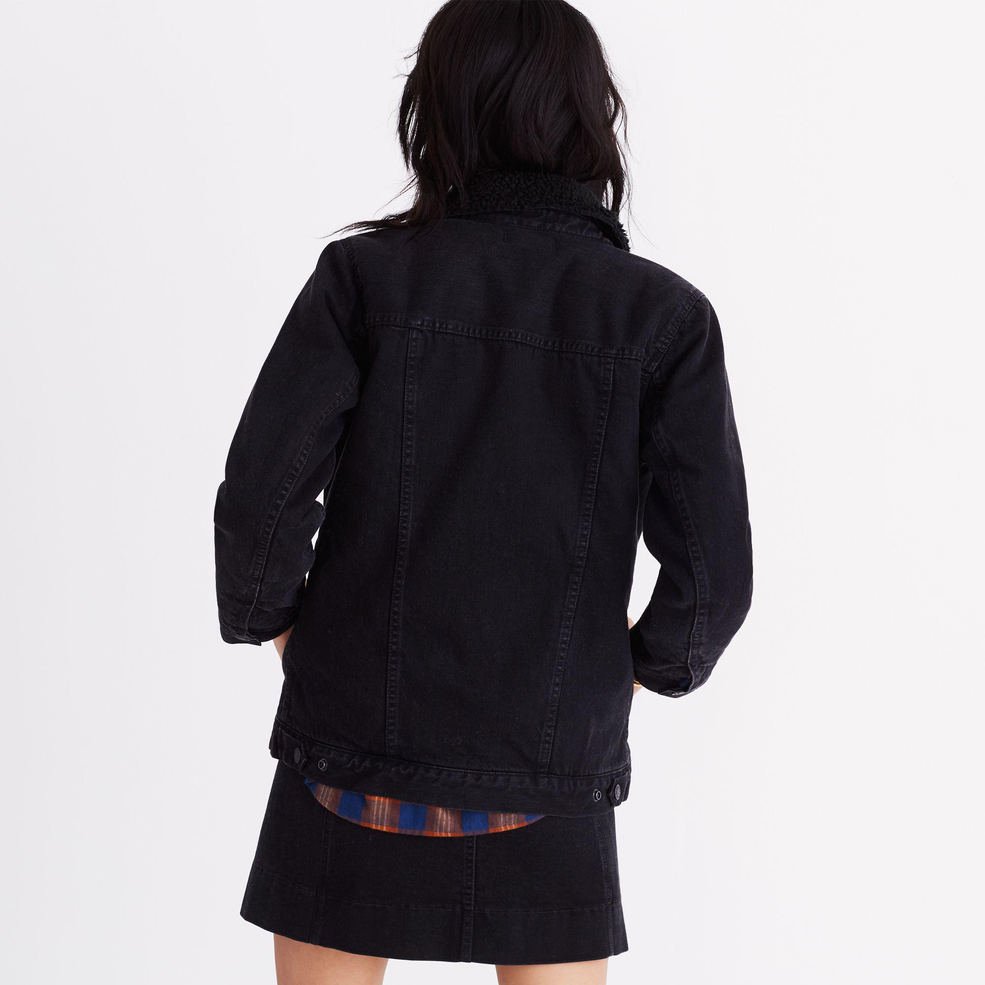 Madewell Oversized Black Sherpa Jacket Madewell Oversized