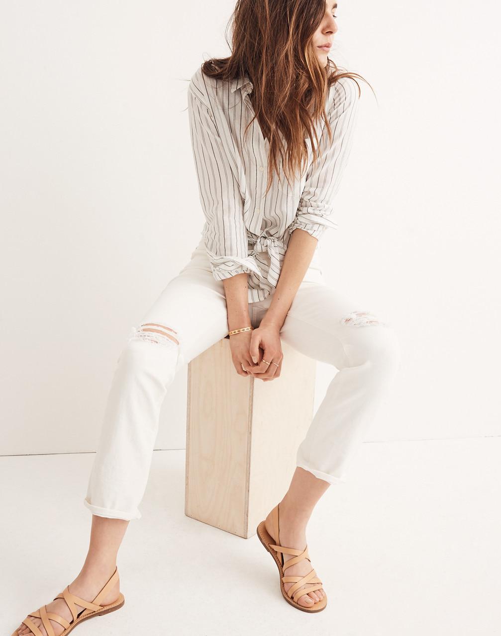 high rise slim crop boyjean