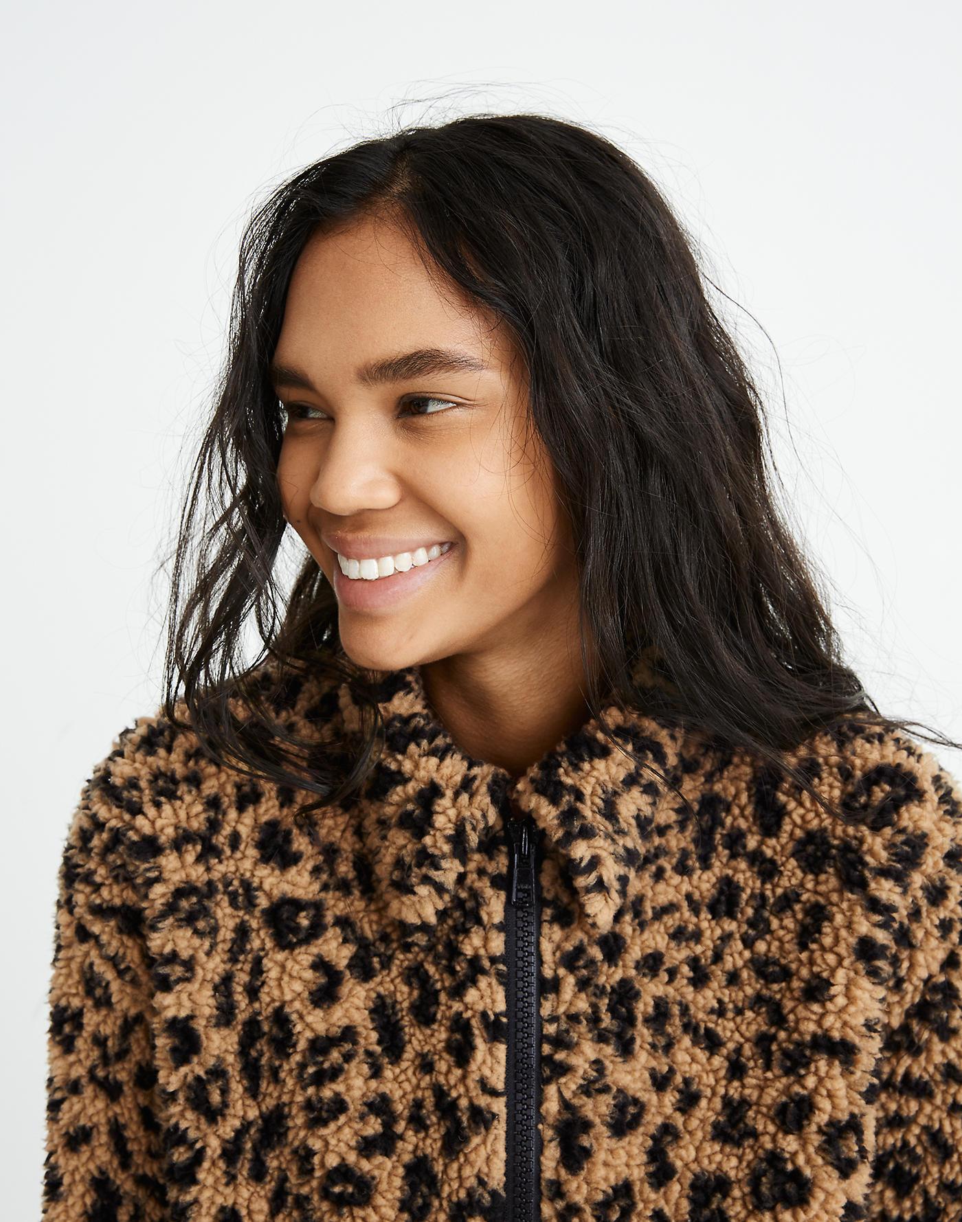 cheetah sherpa jacket