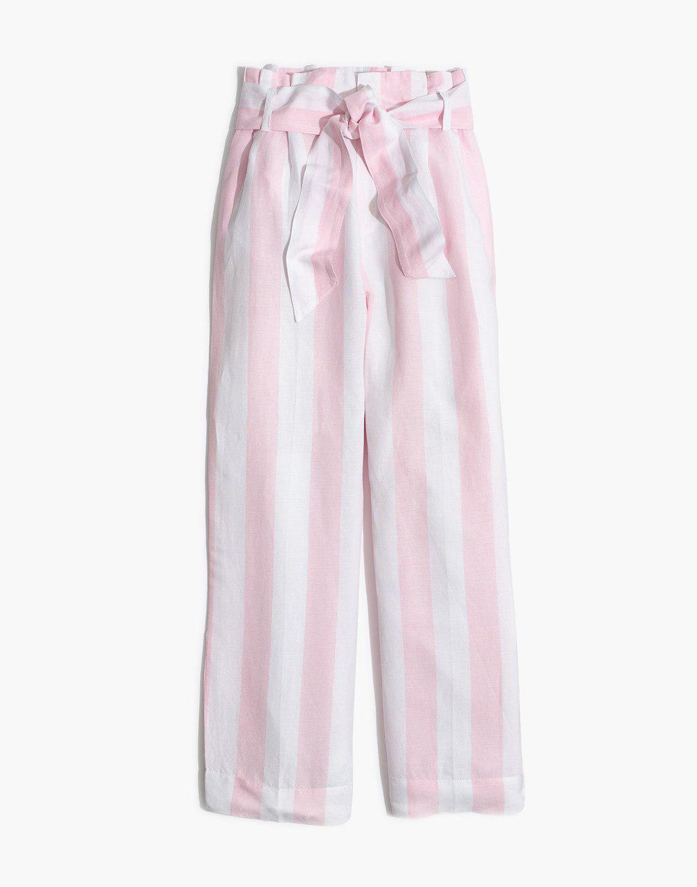 paper bag striped pants