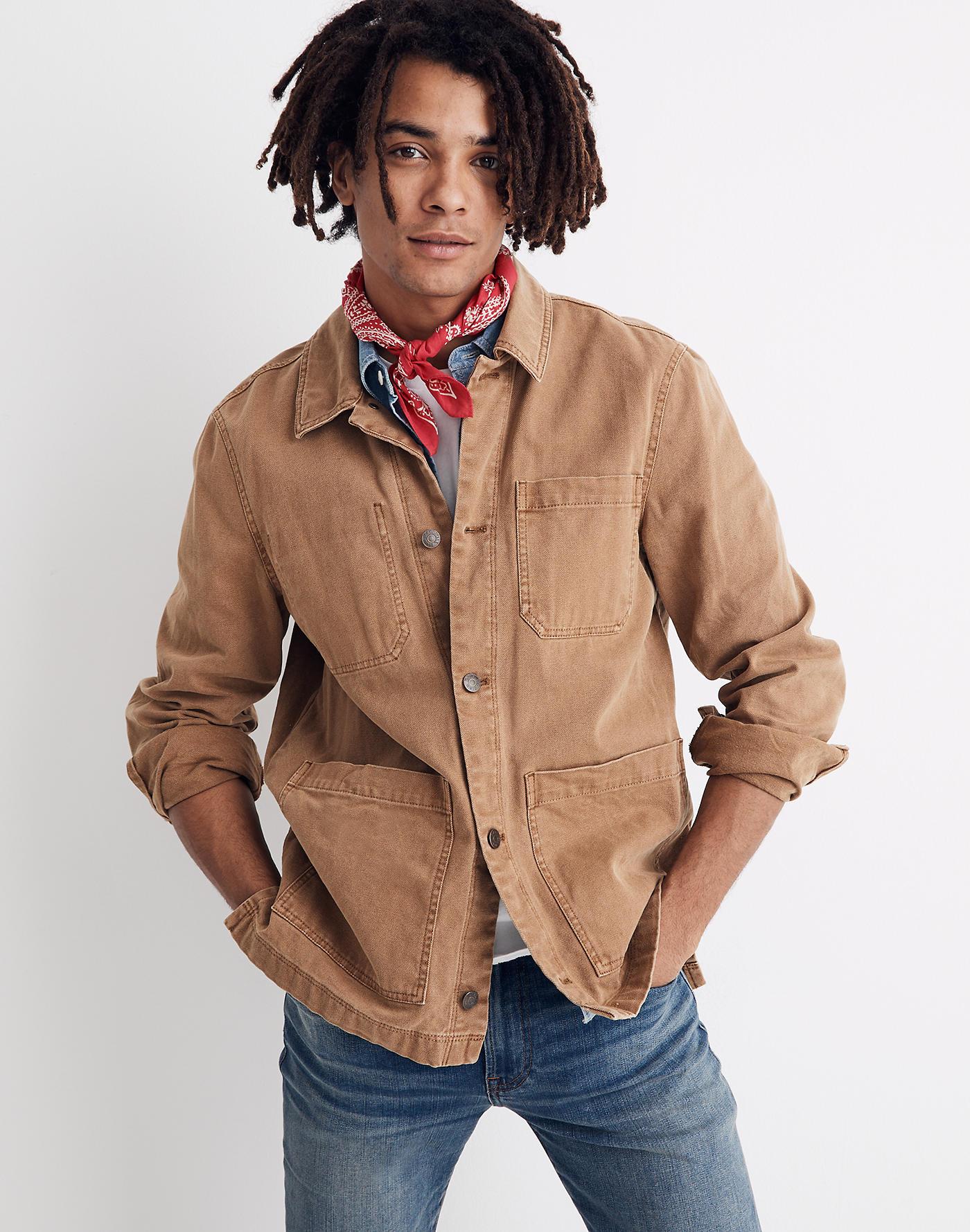 Madewell Canvas Chore Jacket in Brown 