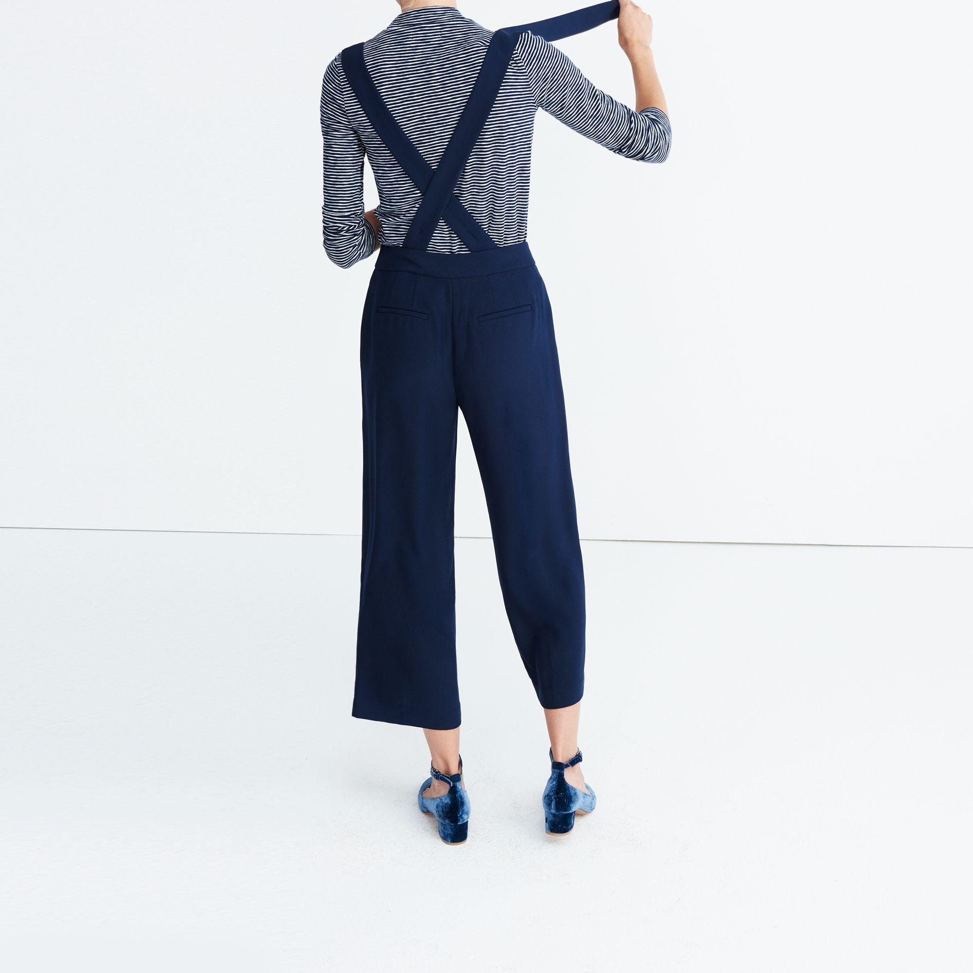 Madewell Wide-leg Suspender Pants in 