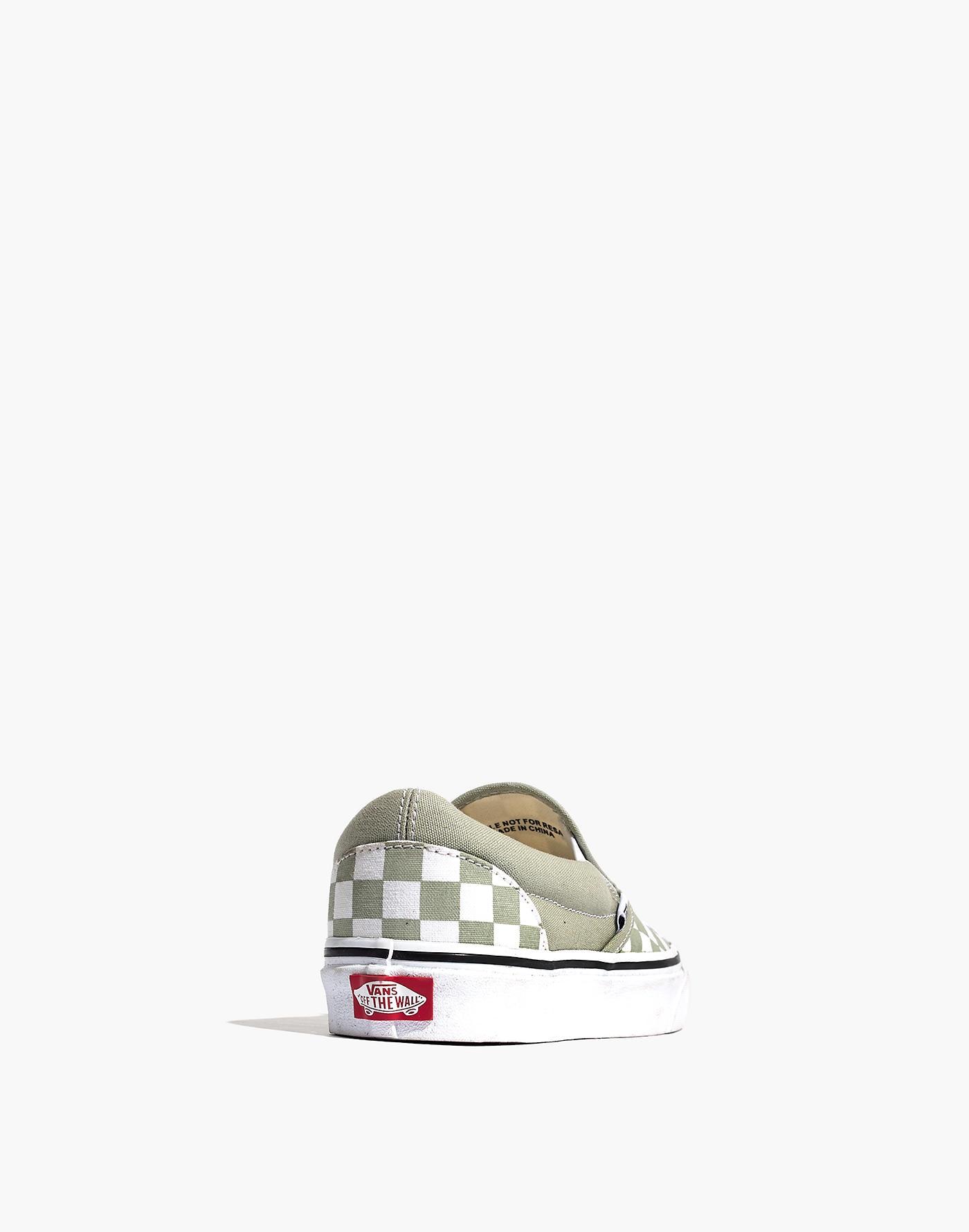 sage checkerboard vans