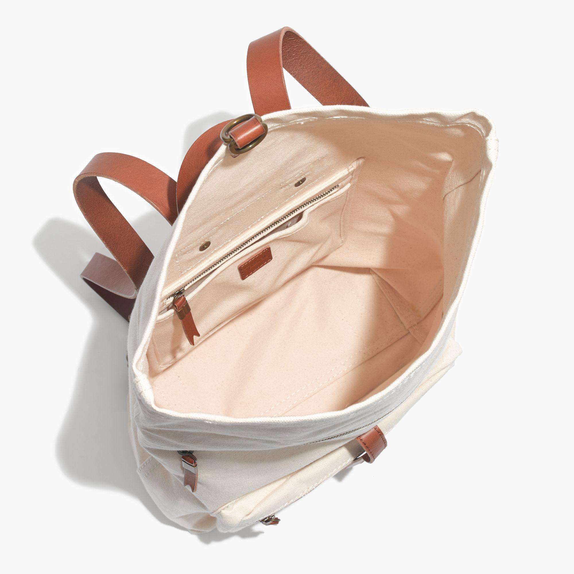 canvas foldover backpack