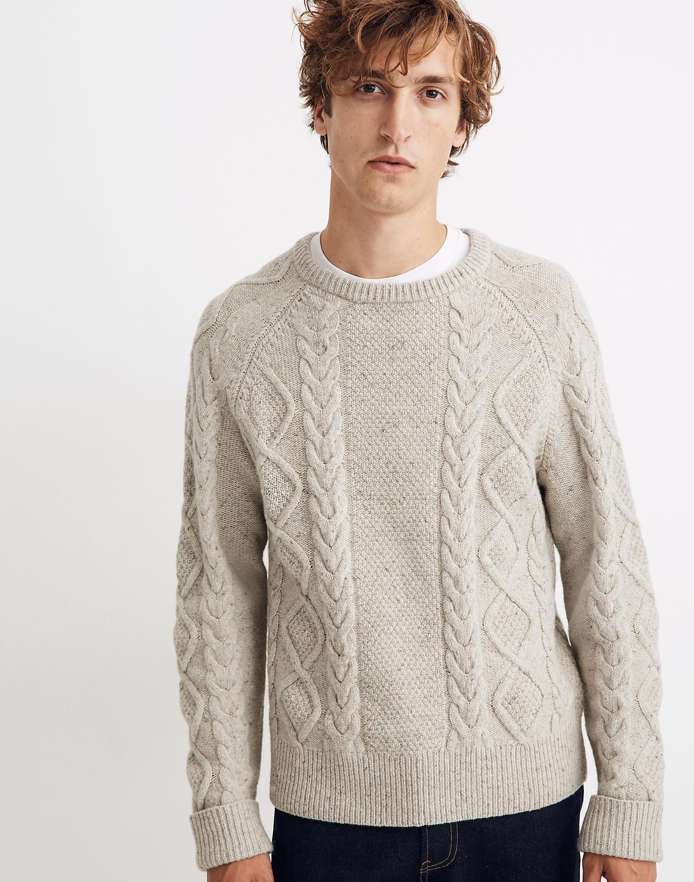 cable knit fisherman sweater