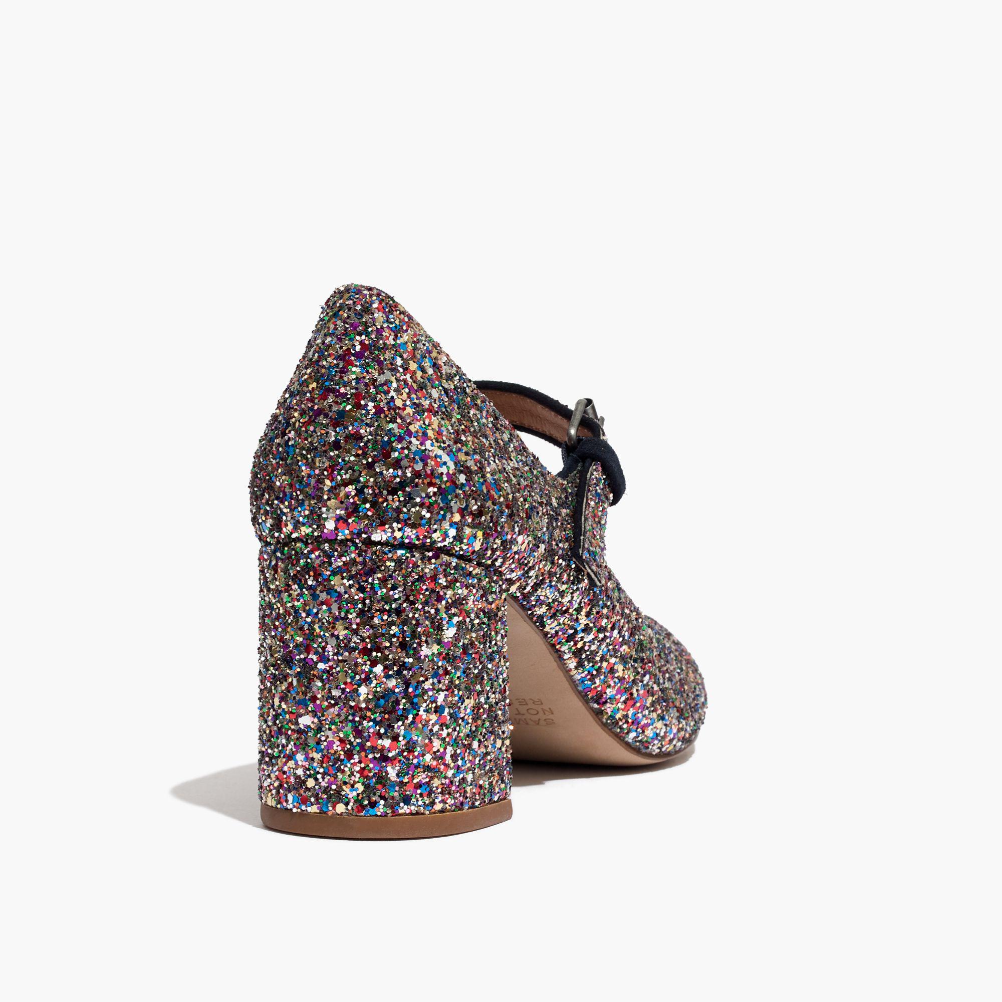 madewell glitter mary janes