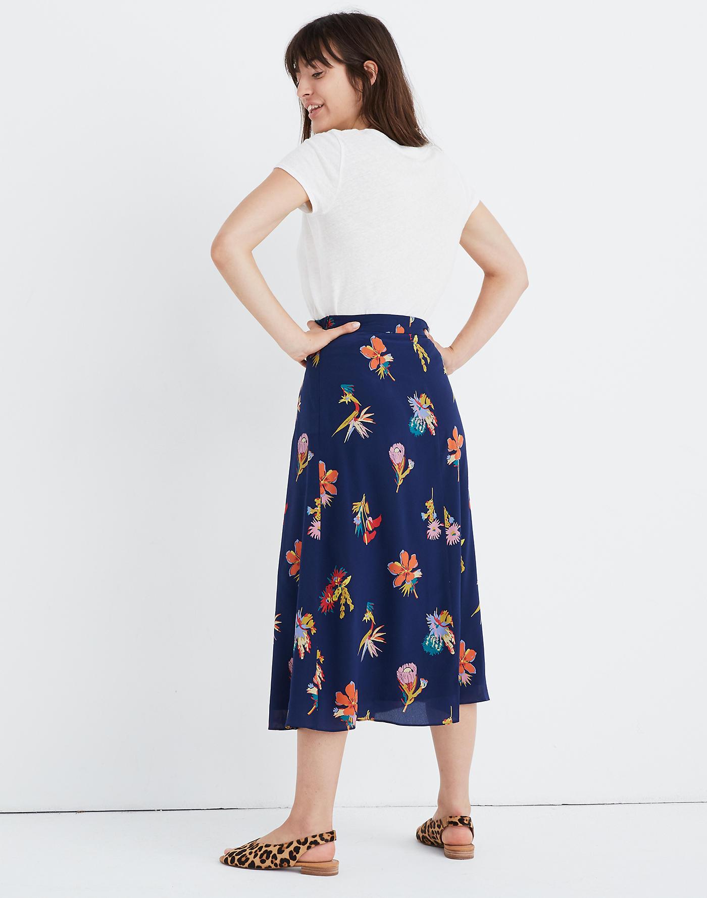 Atrium midi skirt in bird of paradise Outlet