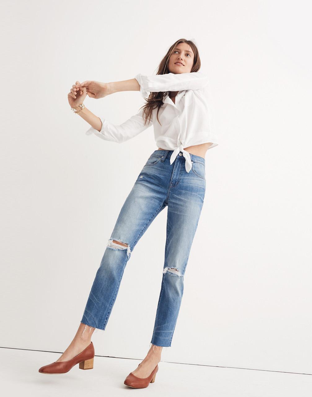 Madewell Cotton The High-rise Slim Crop 