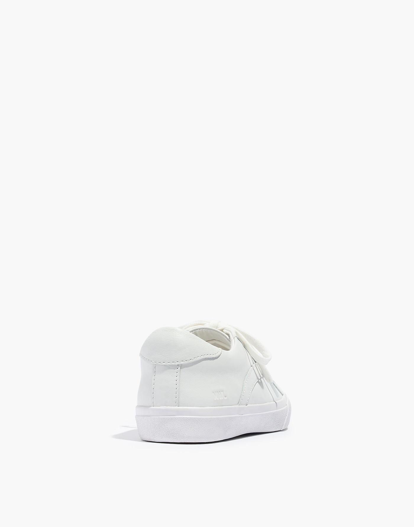 Madewell Women's Sidewalk Lowtop Sneakers In Leather in Pale Parchment