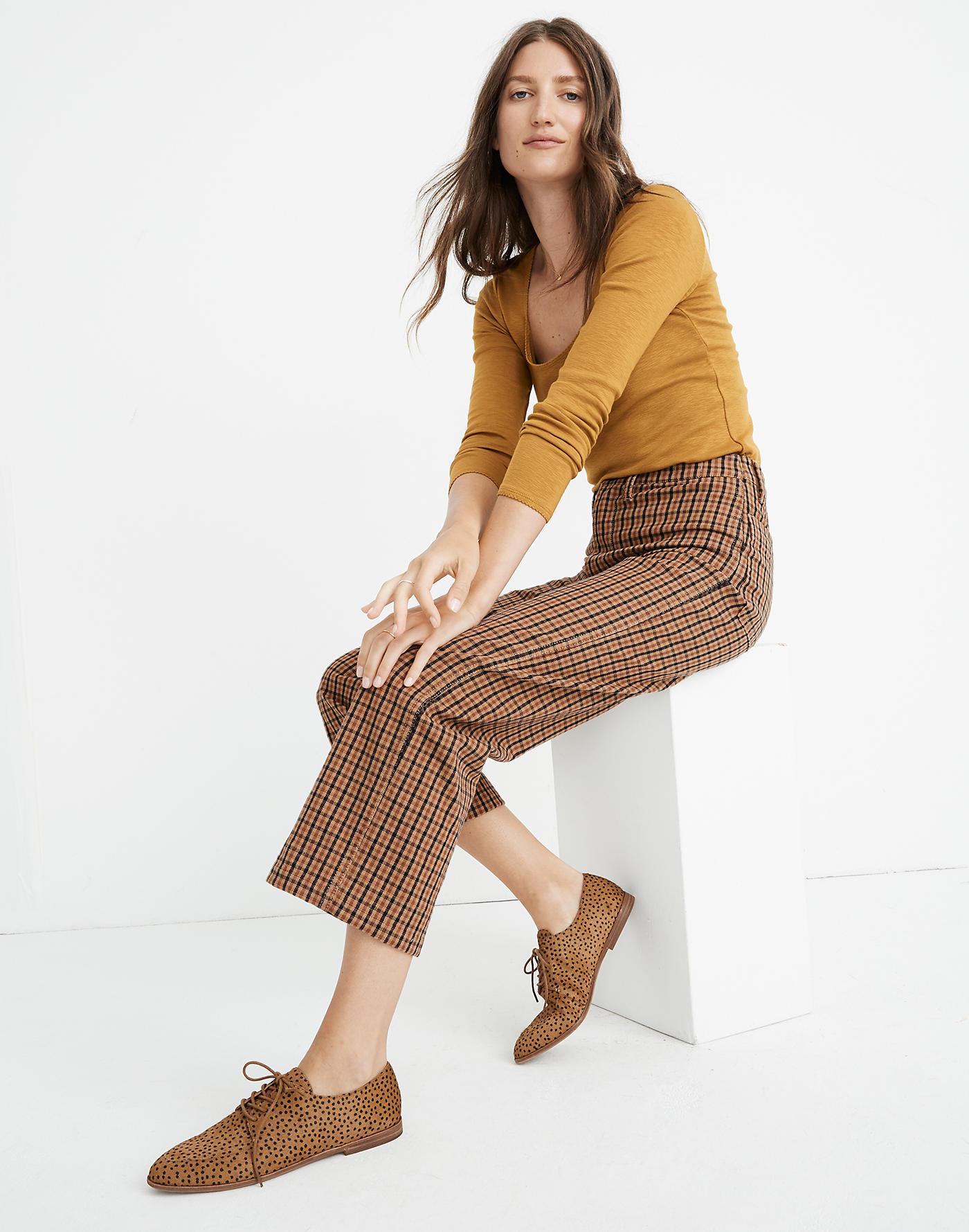 Slim Emmett Wide-leg Crop Pants 