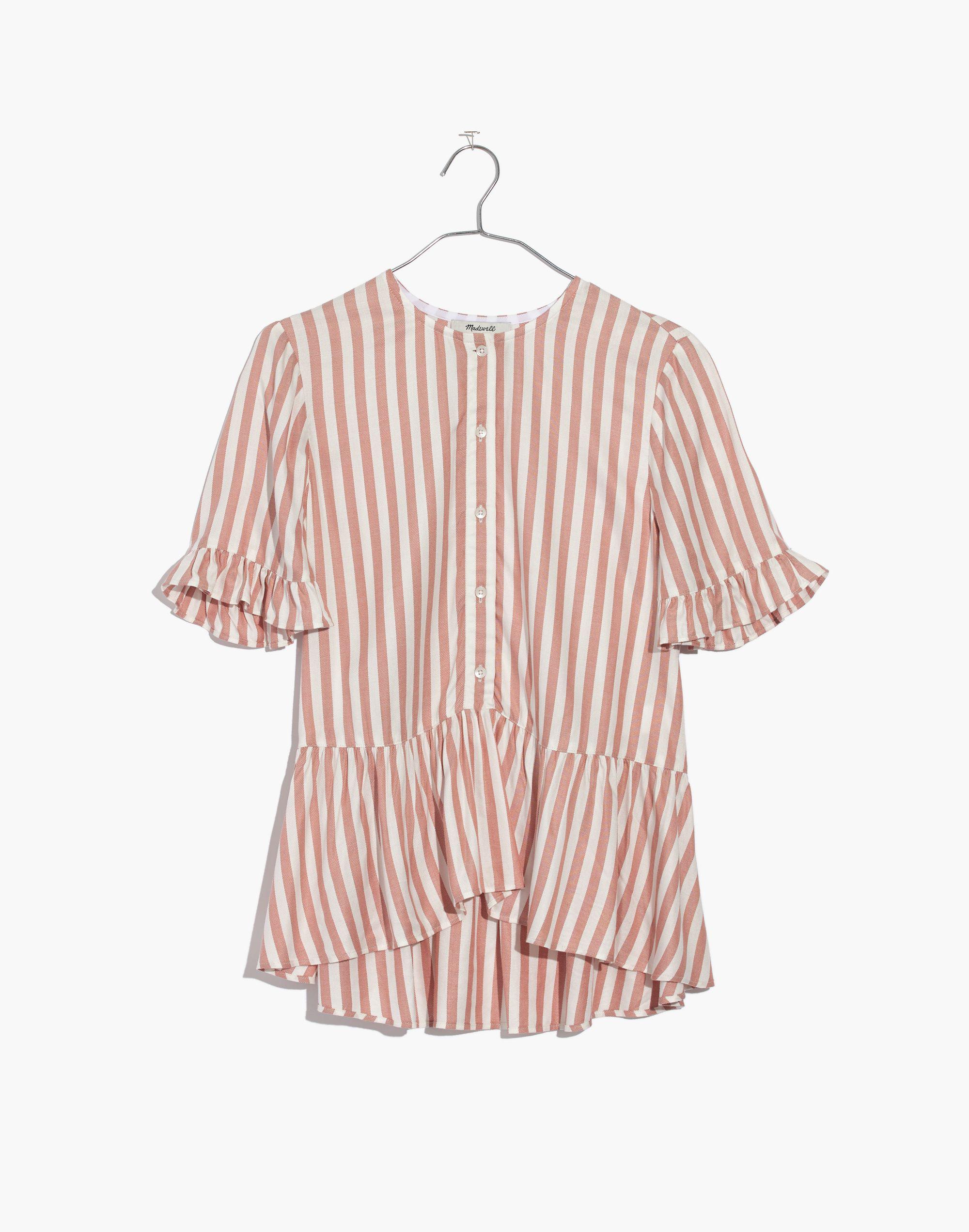 studio ruffle hem top madewell