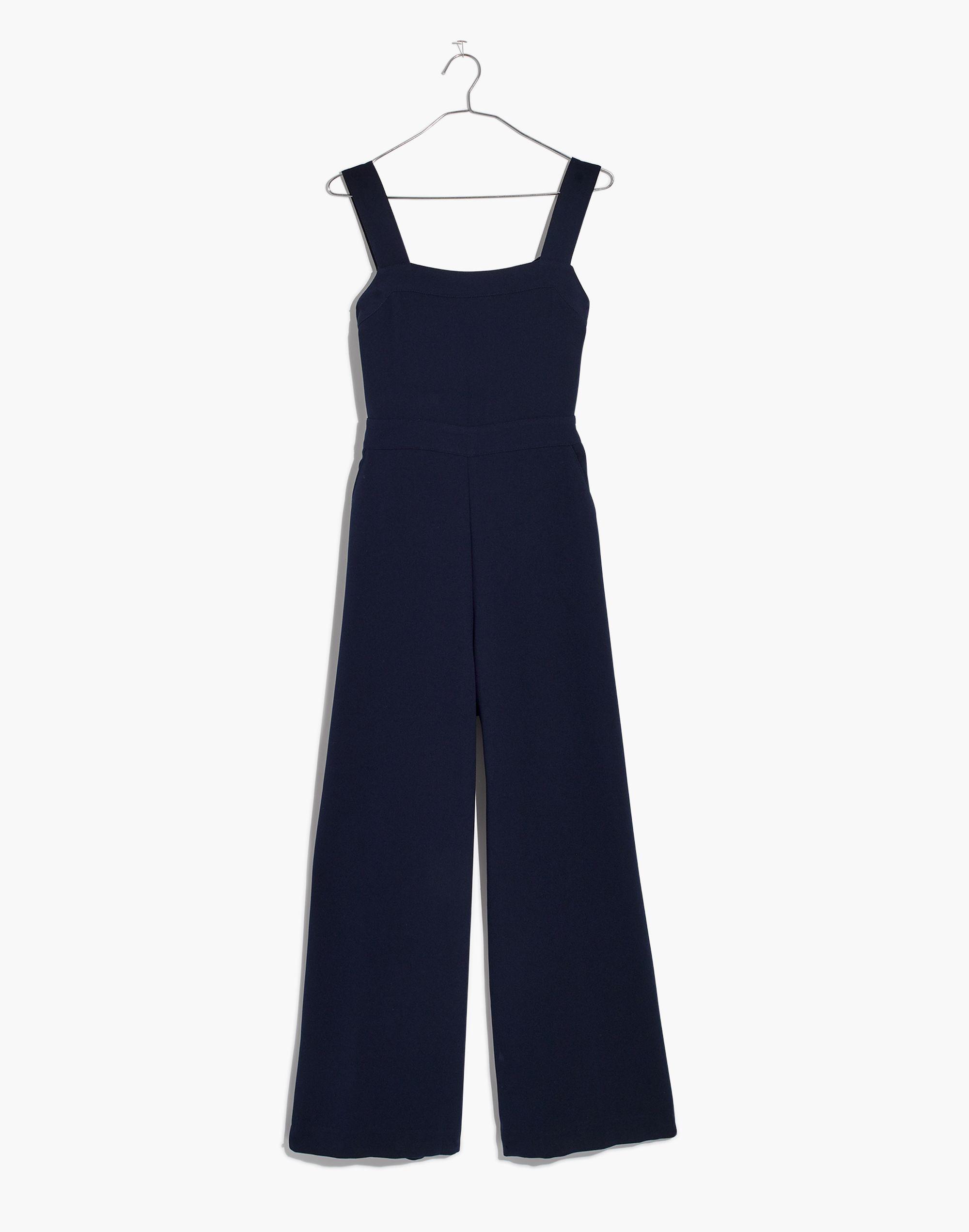 madewell apron bow back jumpsuit