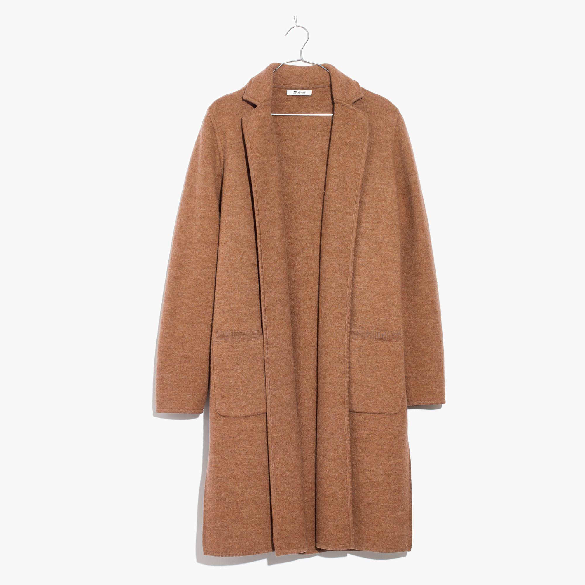 Madewell Wool Camden Sweater-coat in Heather Caramel (Brown) - Lyst