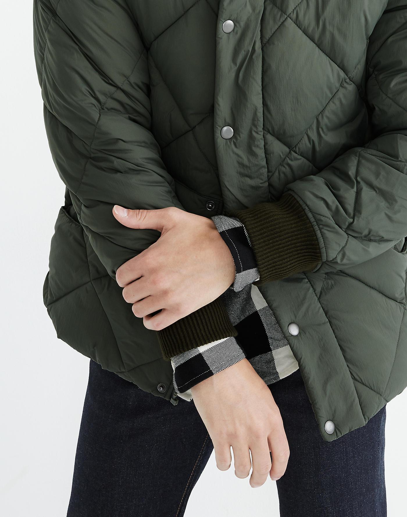 puffer jacket sage green