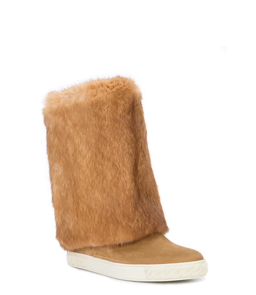 casadei fur boots
