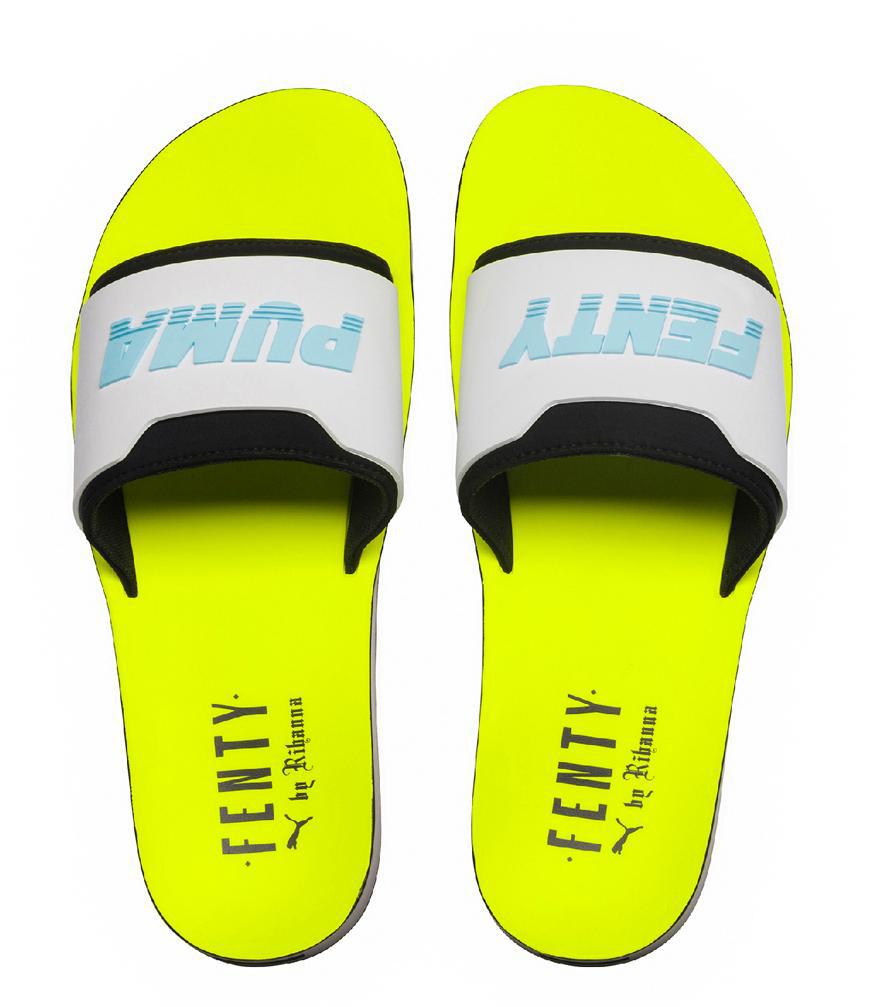 fenty puma slides yellow