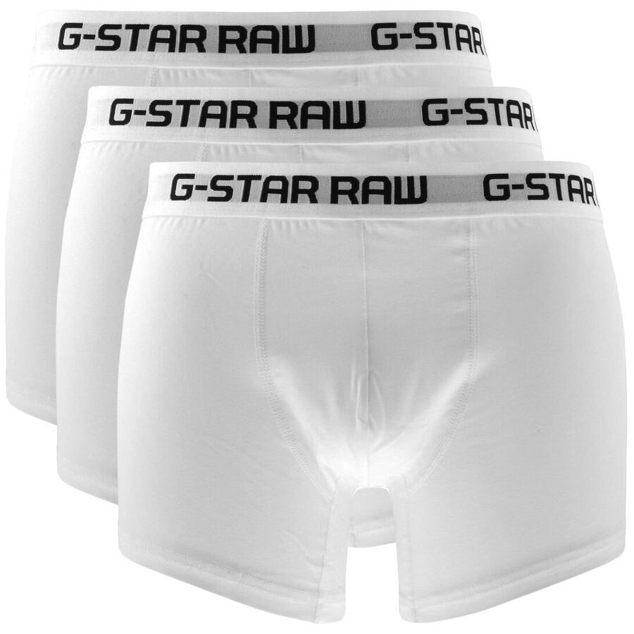 G Star RAW Raw Three Pack Trunks in White for Men Lyst UK
