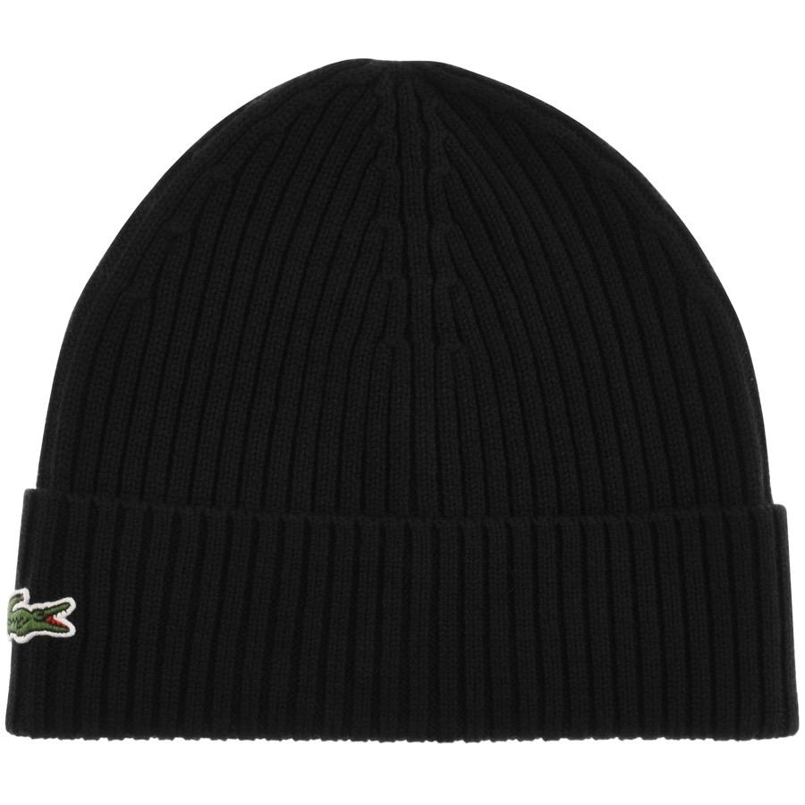 Lacoste Leather Rb4162 Ribbed Beanie in 