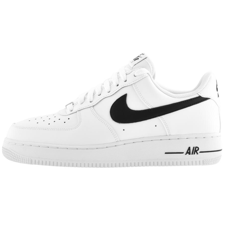 air force 1 black with white tick