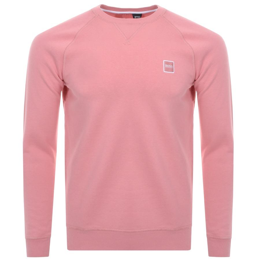 pink hugo boss sweatshirt