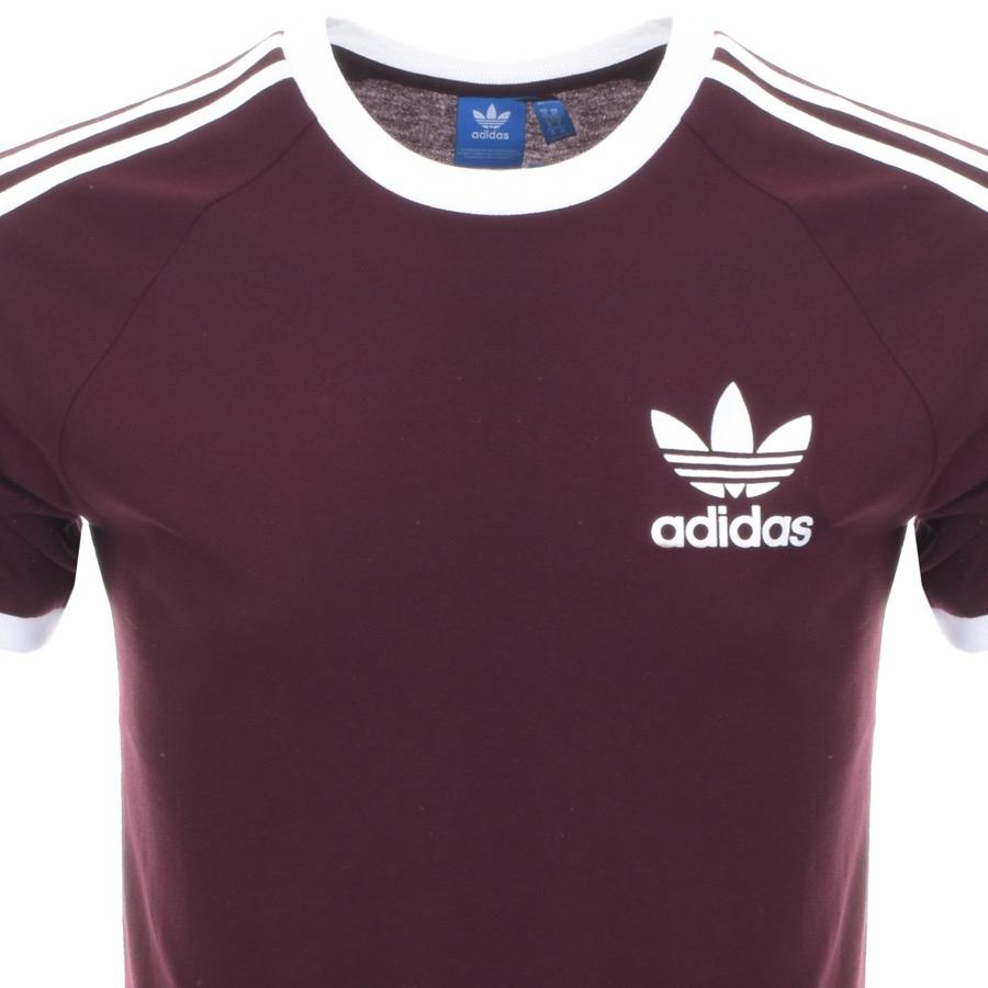 adidas Cotton Originals California T Shirt Burgundy in Purple for Men ...