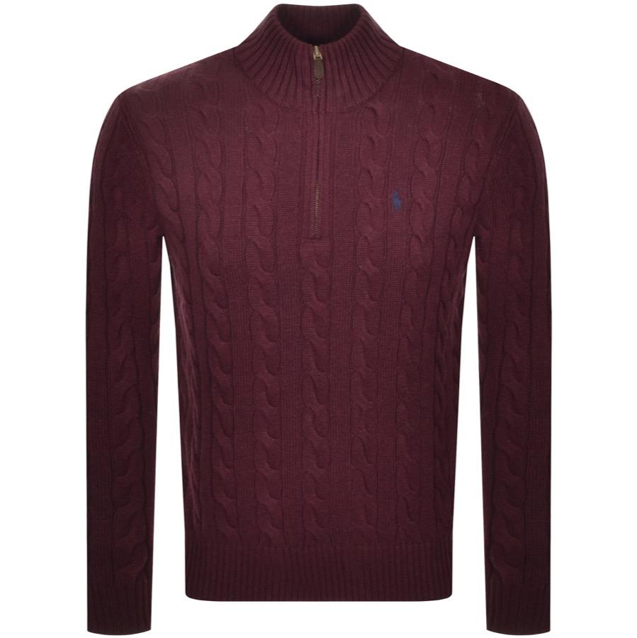 ralph lauren burgundy jumper