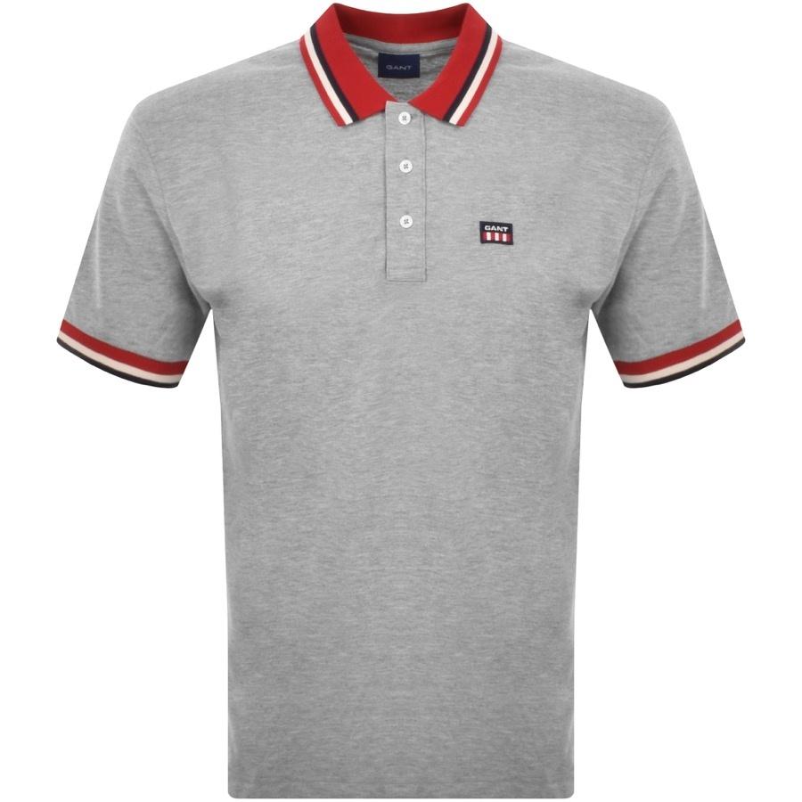 Mainline Menswear Men Clothing T-shirts Polo Shirts Contrast Pique Rugger Polo T Shirt Black 