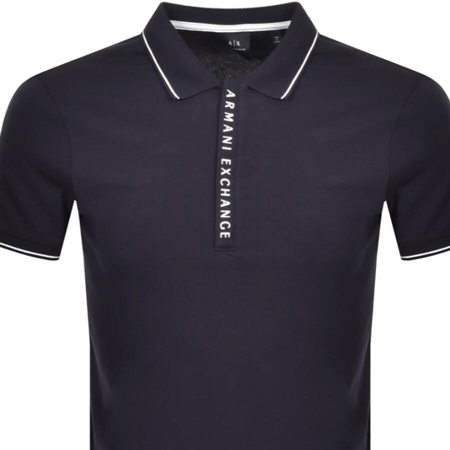 Universal distorsión huella Armani Exchange Short Sleeved Polo T Shirt in Blue for Men | Lyst