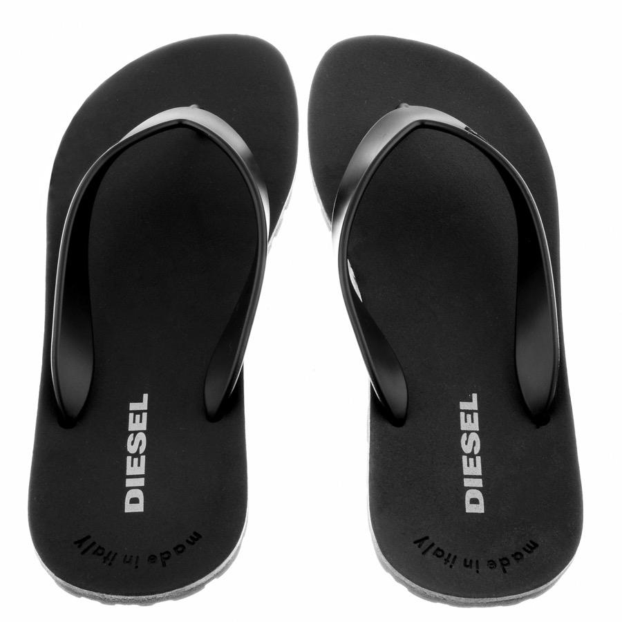 DIESEL Splish Flip Flops in Black for Men - Lyst