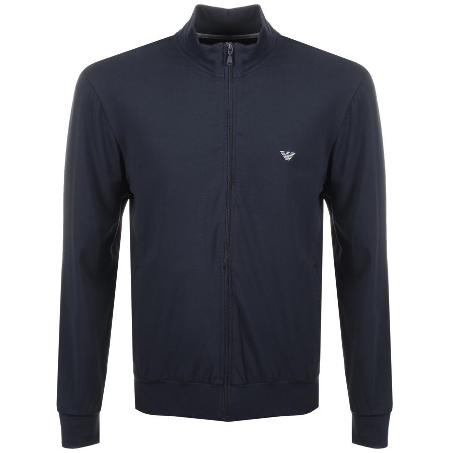 emporio armani lightweight lounge tracksuit navy