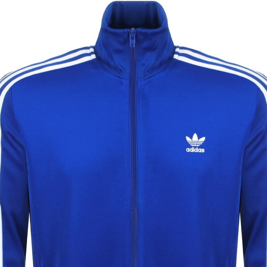 adidas beckenbauer track top blue