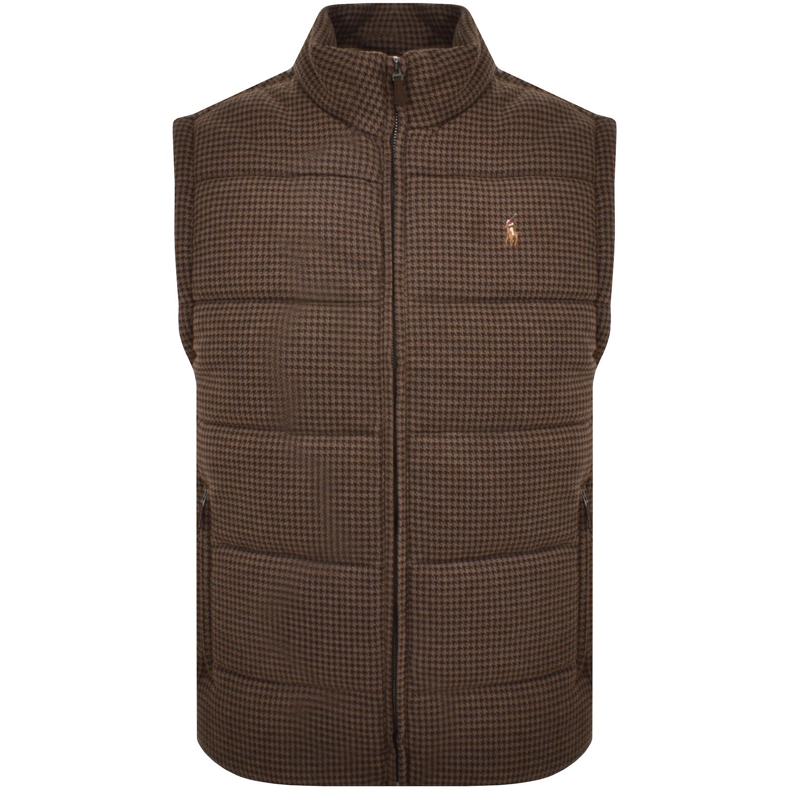 Ralph Lauren Quilted Dogstooth Gilet in Brown for Men | Lyst display picture 1