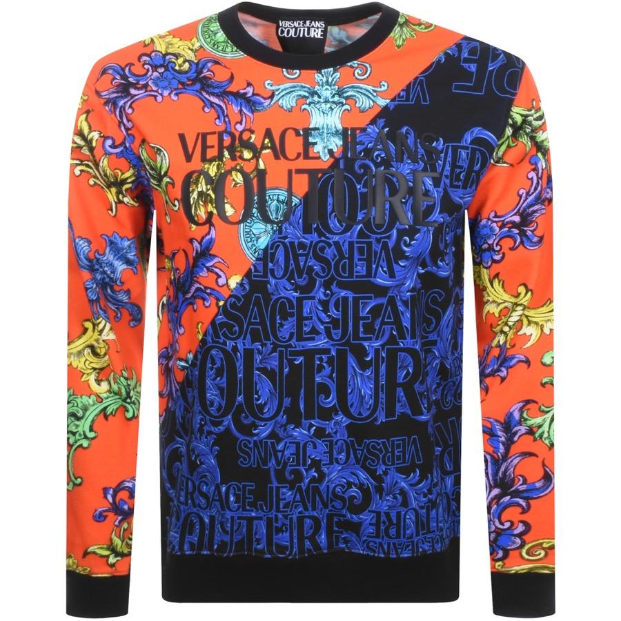 orange versace shirt